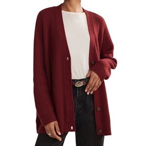 NWT Jenni Kayne Cashmere Cocoon Cardigan Wine